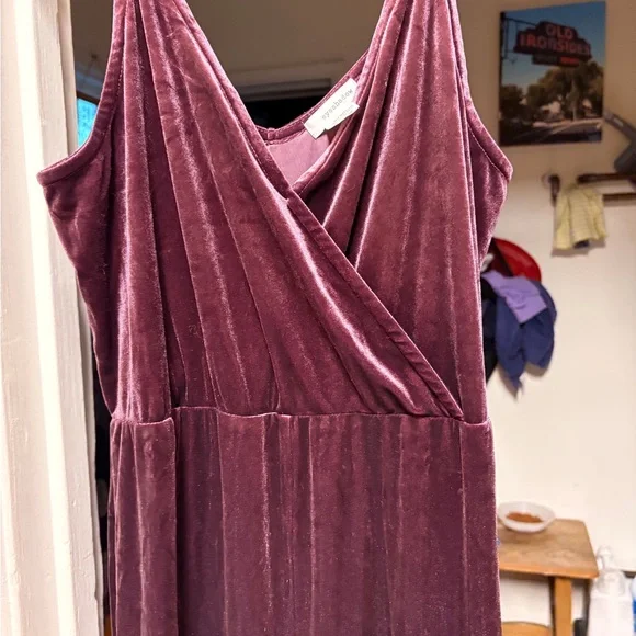 Eyeshadow Velvet Jumpsuit in Purple - Picture 5 of 8